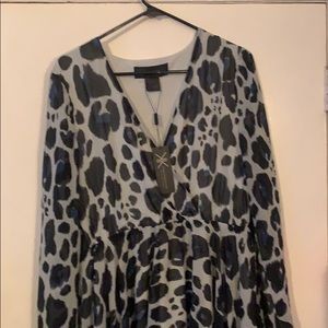 KIM KARDASHIAN HI LO DRESS/ BLUE BLACK LEOPARD